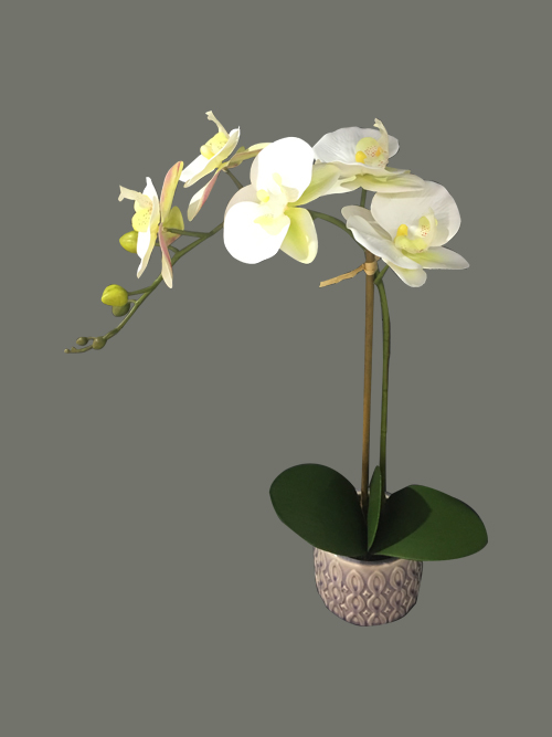 artificial orchid in pot silk orchid flowers fake orchid in pot for home party wedding arrangements decors