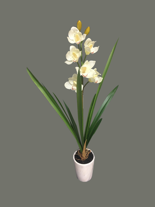 artificial orchid in pot silk orchid flowers fake orchid in pot for home party wedding arrangements decors