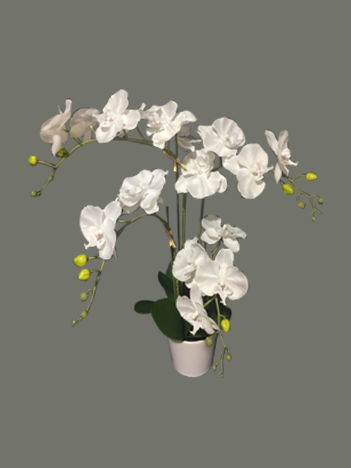 artificial orchid in pot silk orchid flowers fake orchid in pot for home party wedding arrangements decors