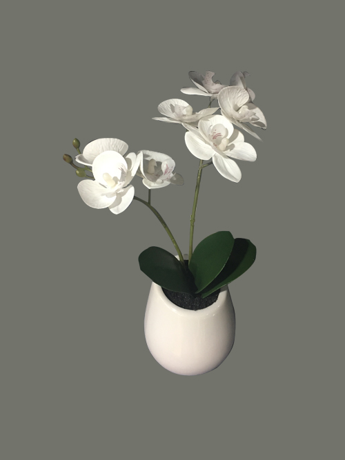 artificial orchid in pot silk orchid flowers fake orchid in pot for home party wedding arrangements decors