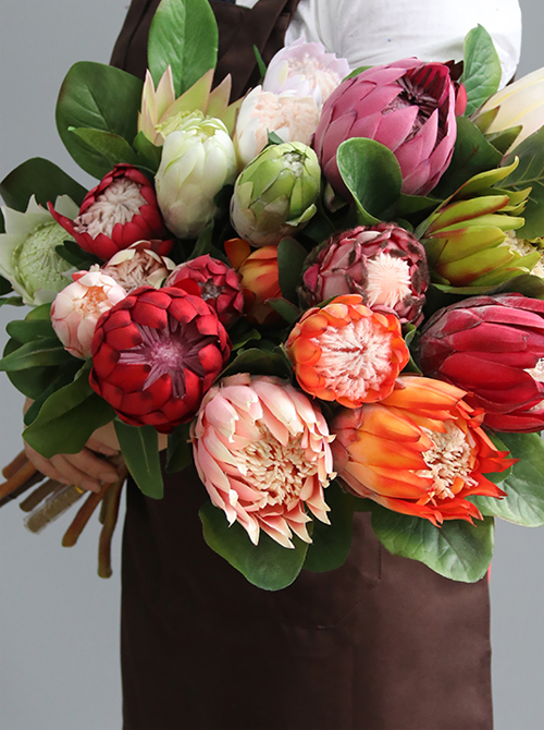 artificial king protea flower silk king protea flowerwer