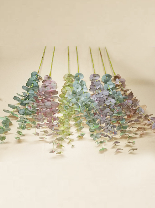 faux eucalyptus branch silk eucalyptus,wedding bouquets use artificial leaf